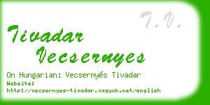 tivadar vecsernyes business card
