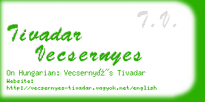 tivadar vecsernyes business card